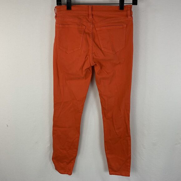 J.Crew Toothpick Jeans Orange Skinny Stretch Cotton Colorful Bright Size 26 - Picture 4 of 8